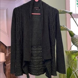 89th and Madison draped open front cardigan size S